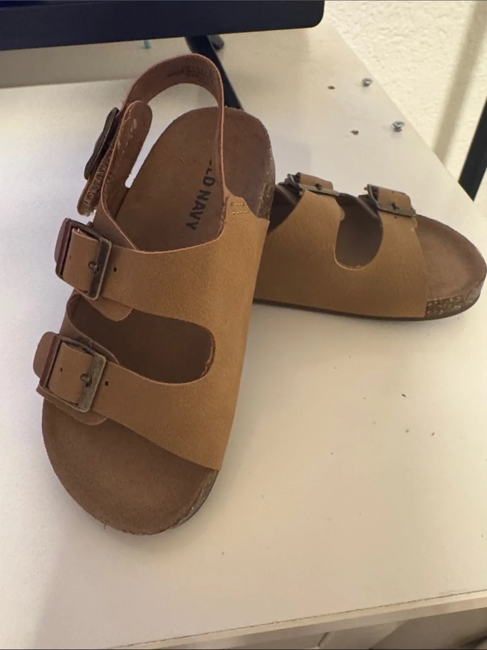 Old Navy Kids' Brown Double Buckle Sandals NWOT